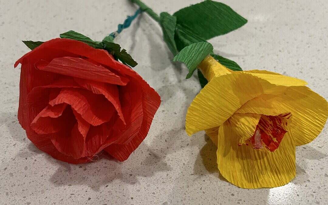  Crepe paper Flowers – Amita Natu